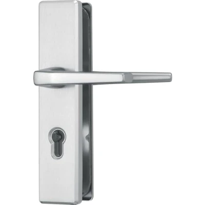 Image of ABUS Door Protection Fitting KLS114 F2 Nickel Silver with Double Sided Handle 08299