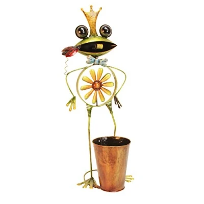 Image of Juliana Country Living Metal Windmill Standing Frog