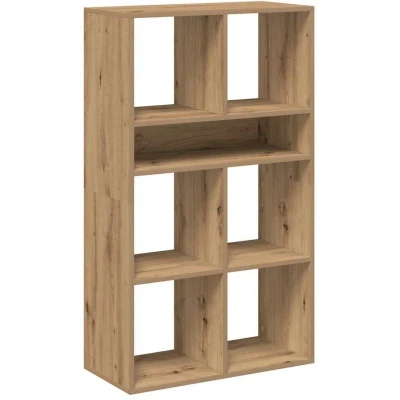 Image of vidaXL Book Cabinet/Bookshelf 66x31x112 cm Oak Engineered Wood Shelf for Living Room/Office