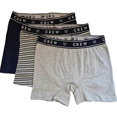 Image of Crew Mens 3 Pack Jersey Boxer Shorts (Small 30 32)