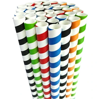 Image of Boba Straws Disposable Bubble Tea Smoothies Straw Jumbo Milkshake Drinking Paper Extra Super Wide 0.5&quot; Large for Shakes Slushy Tapioca Pearls Party Supplies Decorations Colorful 50 Pack