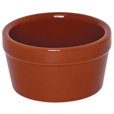 Image of Olympia Rustic Mediterranean Ramekins Souffle Side Dish Serving Dip Appetizer Gourmet Bowl Snack Dessert Tapas Mezze Tableware School Nursing Home Restaurant Cafe Hotel Pub Garden Bistro 77mm 77x 45mm/ 3&quot;. Terracotta. Pack quantity: 6.