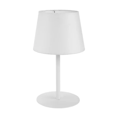 Image of Maja Table Lamp With Round Tapered Shade White 1xE27