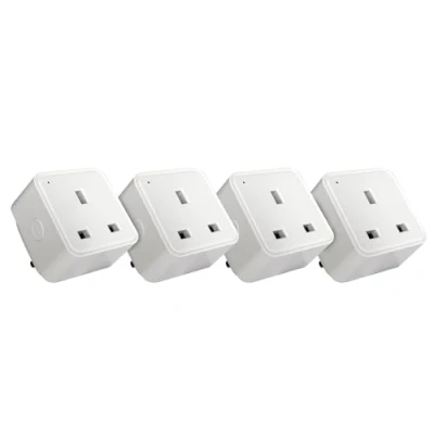 Image of TCP 13A 240V 2.4Hz 2990W Smart Wi Fi Socket 4 Piece Pack, White, TAYWISSINWUK4P