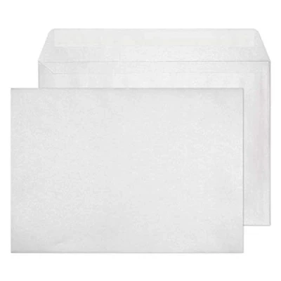 Image of Blake Creative Shine C4 229 x 324 mm 120 gsm Metallic Pearlescent Peel &amp; Seal Wallet Envelopes (PL430) Frosted White Pack of 125