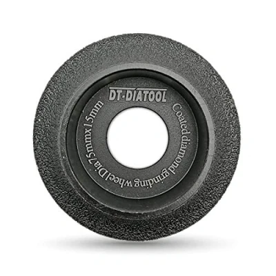 Image of DT DIATOOL Diamond Grinding Wheel for Demi Bullnose Edge Profile 75mm/3 Inch Marble Granite Quartz Ceramics Artificial Stone Thickness 15mm