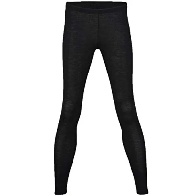 Image of Wool Silk Women&#039;s Leggings, Size UK 8 18, 2 Colours Black 22