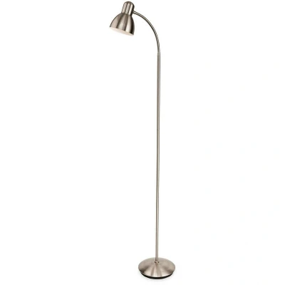 Image of Morgan 1 Light Floor Brushed Steel, E27
