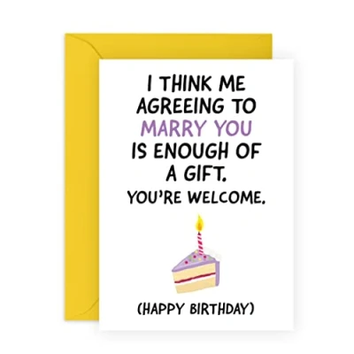 Image of Central 23 Husband Birthday Card From Wife Fiance For Her Him Men Women Funny Comes With Fun Stickers Made In UK
