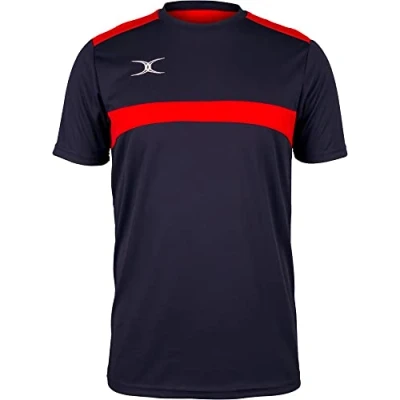 Image of Gilbert Men&#039;s Photon Tee Dark Navy &amp; Red (M)