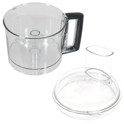 Image of SPARES2GO Mixing Bowl Black Handle Compatible with Magimix CS 5200 5200XL Food Processor + Cover Lid