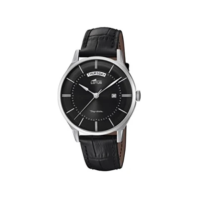 Image of Lotus Watches Mens Analogue Classic Quartz Watch with Leather Strap 18420/3