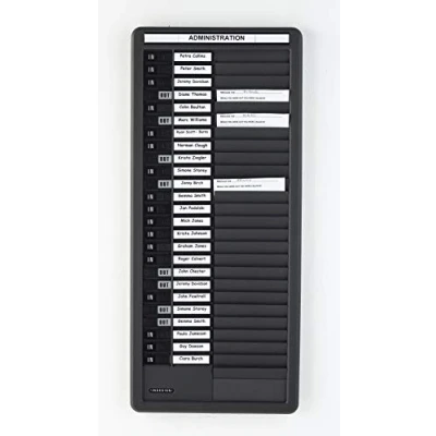 Image of SpaceworX Combined Message Centre In and Out Board 25 Names W343xH765mm Ref 24521