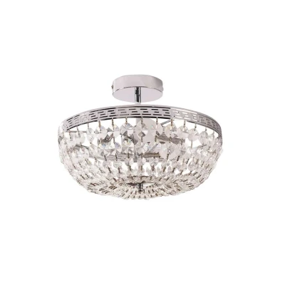 Image of Lindby Mondrian ceiling light, 35 cm, chrome, crystal