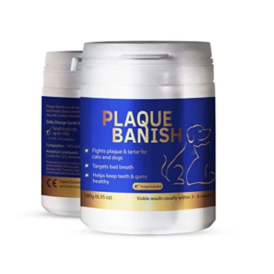 Image of Plaque Banish 100% Natural Off 180g for Dogs Tartar Remover Freshen Breath &amp; Cats Prevent Gum Disease Promote Dental Health