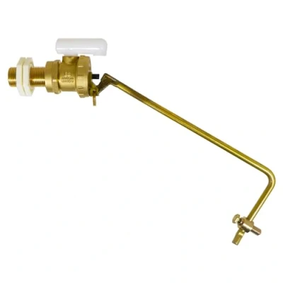 Image of SPARES2GO 1/2&quot; Ball Valve Part 2 Low Pressure Side Entry Toilet Cistern BS1212/2 Ballcock Float Arm