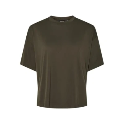 Image of PIECES Women&#039;s Pcanora Ss Boxy Top Bc T Shirt, Forest Night, M