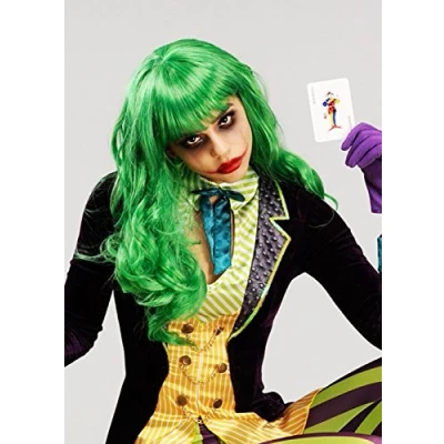Image of Womens The Joker Style Green Misfit Wig
