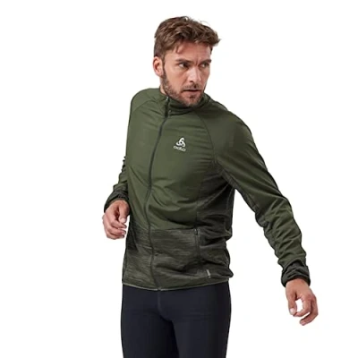 Image of Odlo Men Running jacket RUN EASY WARM HYBRID, deep depths, XL
