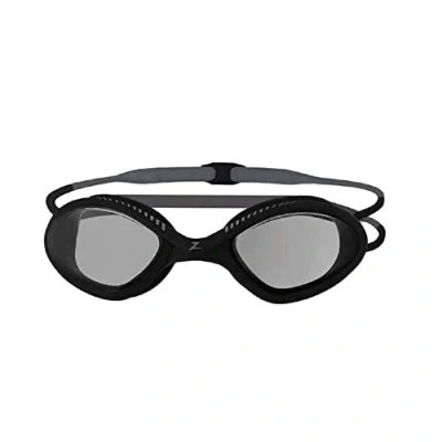 Image of Zoggs Tiger Adult Swimming goggles, UV protection Swim Quick Adjust Comfort Goggles Straps, Fog Free Goggle Lenses, Adults Ultra Fit, Smoke Tinted Lenses