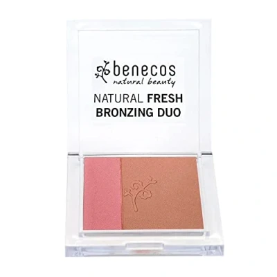 Image of Benecos Natural Cosmetics Fresh Bronzing Duo Pressed 2in1 Bronzer vegan ibiza nights 8g
