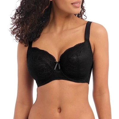 Image of Freya Fancies Bra Balcony GG K Cup 1012 Underwired Sheer Non Padded Lace Black