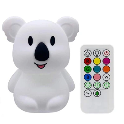 Image of Tekemai Night Light for Kids, Bedside Lamp Children, Baby Nursery Breastfeeding Safe, Break Resistant, Eye Caring, Adjustable Brightness &amp; Color, Touch Control, Child Gift Medium Koala