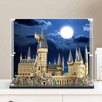 Image of Transparent Acrylic Display Case for Lego 71043 Hogwarts Castle, Dustproof Compatible with (Lego Model Not Included) Inklet
