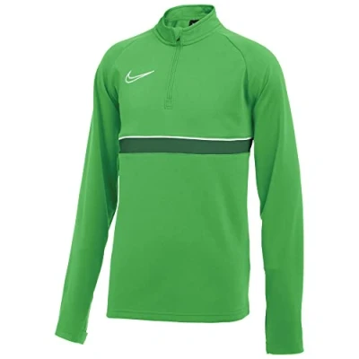 Image of Nike Unisex Kids Acd21 Drill Top Long Sleeve Top, Unisex_Child, CW6112 362, Green Spark/White/Pine Green/White, 10 12 Jahre