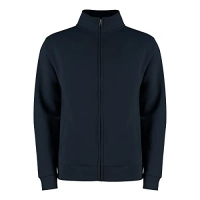 Image of Kustom Kit Men&#039;s Zipped Sweatshirt Regular Fit, Navy, LGE