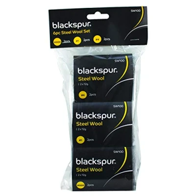Image of 6pc Steel Wool Set 3 Sizes By Blackspur