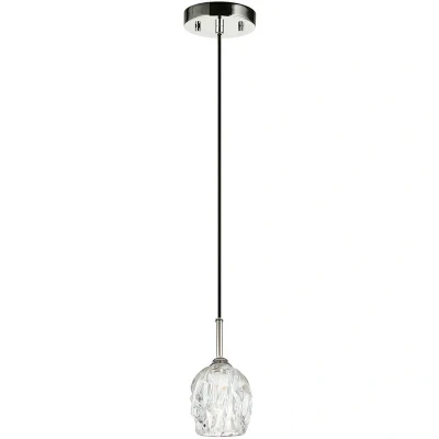 Image of Rubin 1 Light Ceiling Mini Pendant Polished Nickel, G9