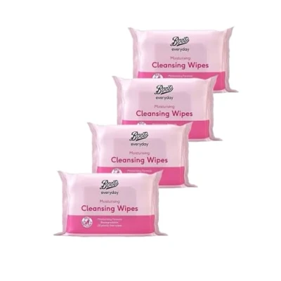 Image of Boots Biodegradable Moisturising Cleansing Wipes 25s