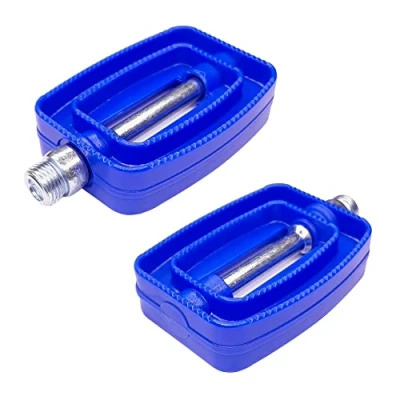 Image of cyclingcolors children kid bike pedals 9/16&quot; axle 60x80mm pair boy girl bicycle flat, Blue