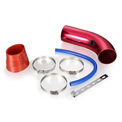 Image of Skyplanet Universal 3&quot; Car Cold Air Intake Filter Alumimum Induction Pipe Hose Kit(Red)