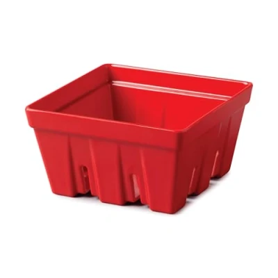 Image of Zeal Fridge Storage Box for Fruits and Berries, Melamine Kitchen Container Wash Serve Berry Colander Box, 12cm (Red)