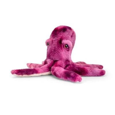 Image of Keel Toys Keeleco Plush Toy 100% Recycled Environmentally Friendly for Children Squid 33 cm SE1016, Purple