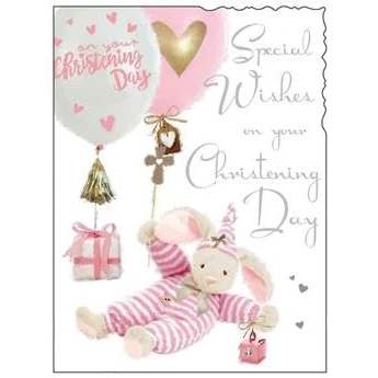 Image of Jonny Javelin Girl Special Wishes On Your Christening Day Card