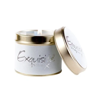Image of Lily Flame Exquisite Tin, White, 8cm l x w 6cm h