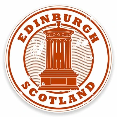 Image of 2 x 10cm Edinburgh Scotland Travel Luggage Sticker Car Bike Laptop Decal #9616 (10cm Wide High)