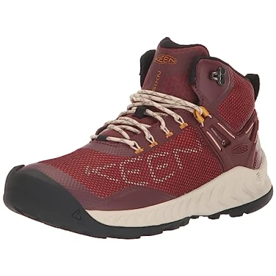 Image of KEEN Women&#039;s NXIS Evo Mid Waterproof Hiking Boots, Andorra/Golden Yellow, 2.5 UK