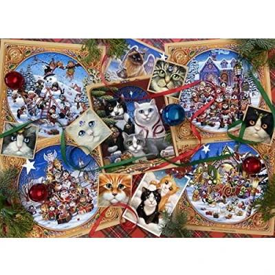 Image of Vermont Christmas Company Cats Jigsaw Puzzle 1000 Piece