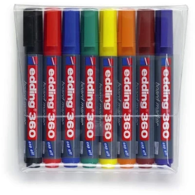 Image of Edding 360 Drywipe Assorted Marker [Pack of 8]