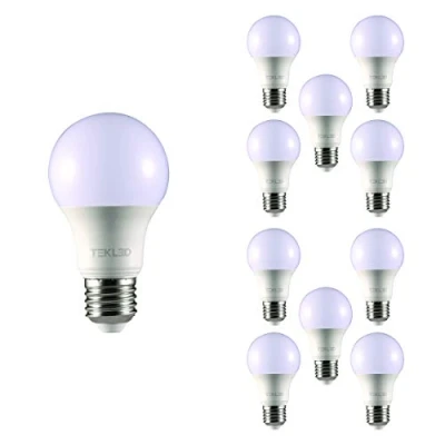Image of TEKLED® A60 LED Bulbs E27 Edison Screw Energy Saving 7W Light Bulb 60W Incandescent Equivalent 2700K 595LM NONDIMMABLE 10 Pack Warm White