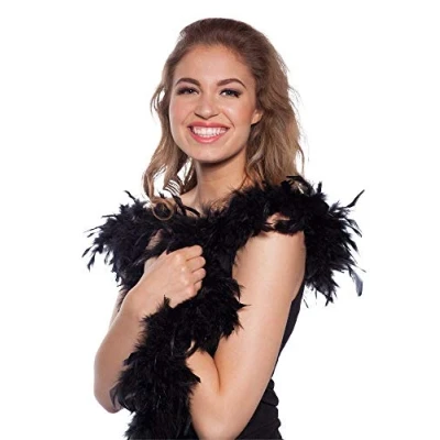 Image of Folat 62083 Feather Boa Black 180cm