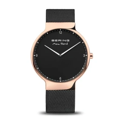 Image of BERING Men Analog Quartz Max René Collection Watch with stainless steel Strap and Sapphire Crystal 15540 262, Black/White, 40 mm
