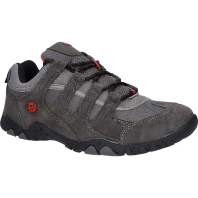 Image of Hi Tec Men&#039;s QUADRA II Walking Shoe, Charcoal/Zingy RED, 11 UK