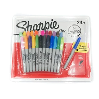 Image of Sharpie Mixed Colours Permanent Marker Pens 24 Pack + 1 Free