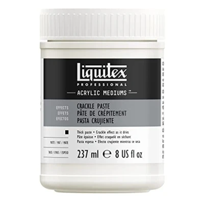 Image of Liquitex 8308 Crackling Paste for Acrylic Paints Creating Crackles Vintage Effects and Craquelure on the Painting Base 237 ml Pot