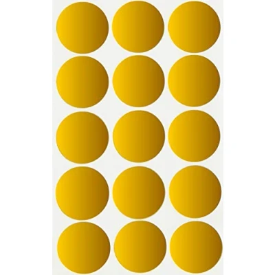 Image of Royal Green Gold Foil Metal Labels 3cm (30 mm) Round Dot Sticker Pack of 225